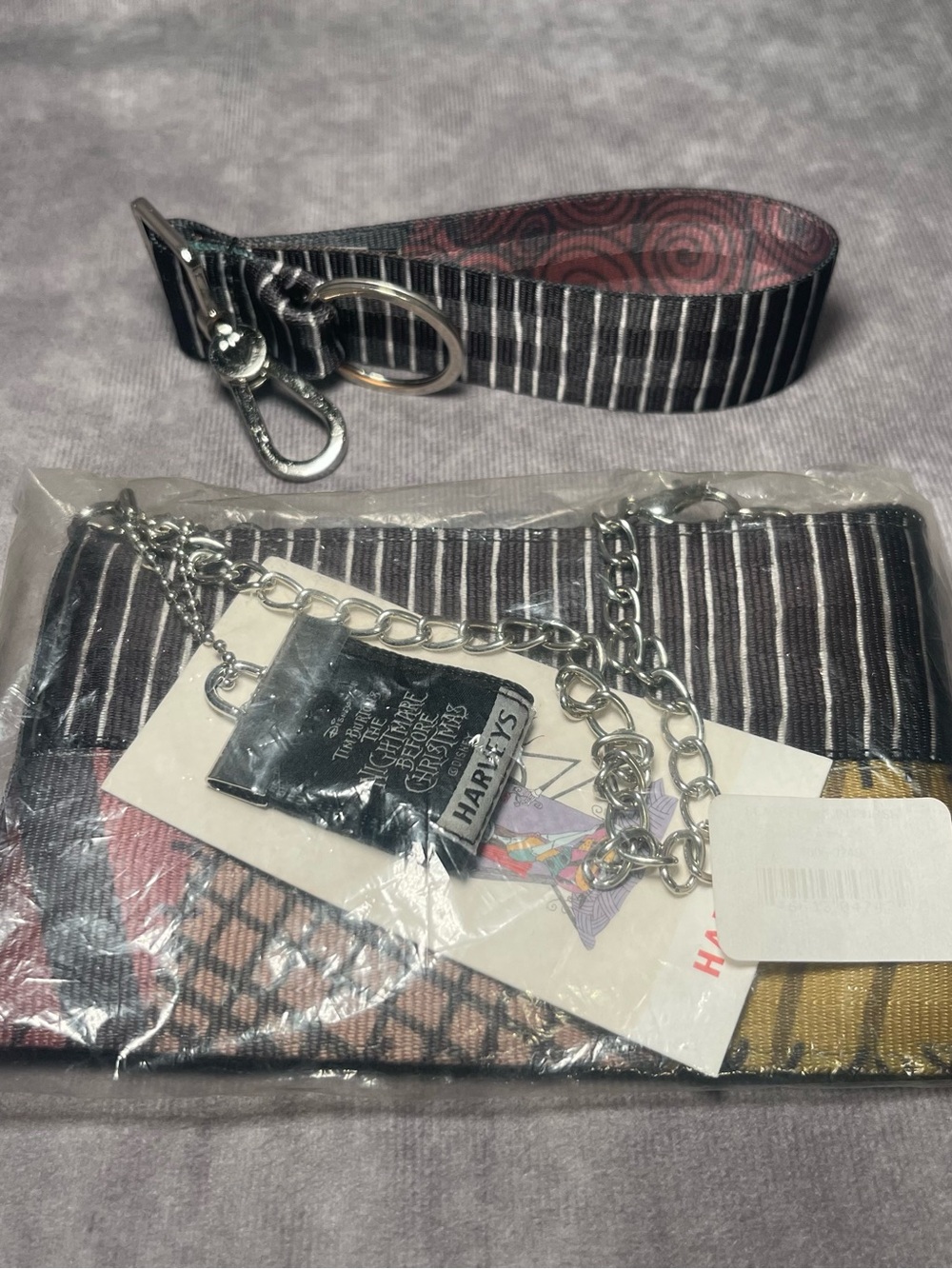 Harveys Seatbelt Disney Nightmare Christmas Jack & Sally Coin Purse & Keychain